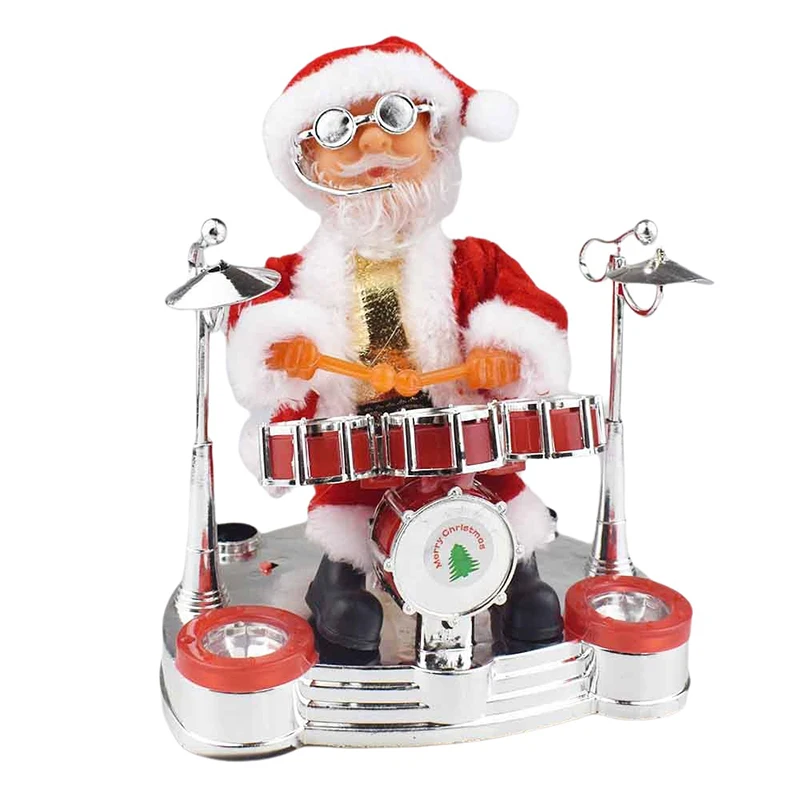 Novedad, divertido y creativo, juguete eléctrico mecedora para Papá Noel con música, juguetes para niños, regalo de Navidad, decoración del hogar