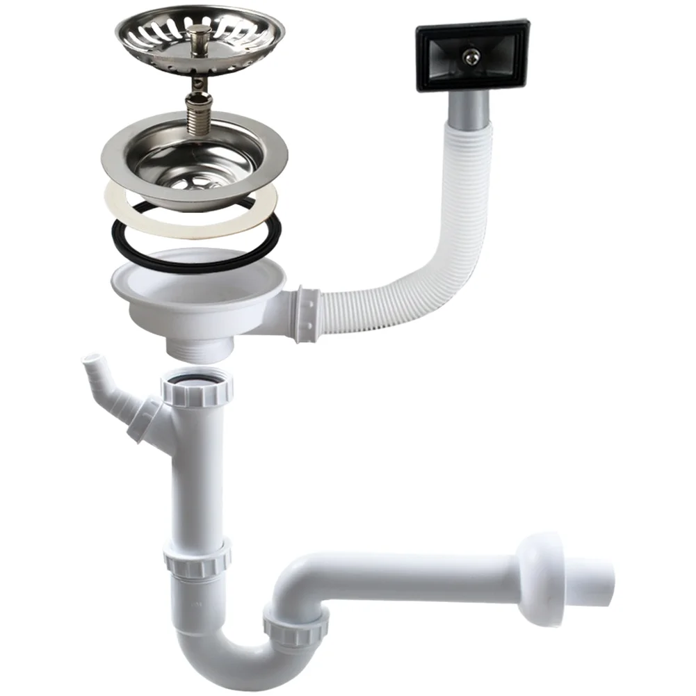 Anti-odor Blocker Kitchen Sink Drain Kitchen Sink Installation U-bend Structure Fast Drainage Easy Installation