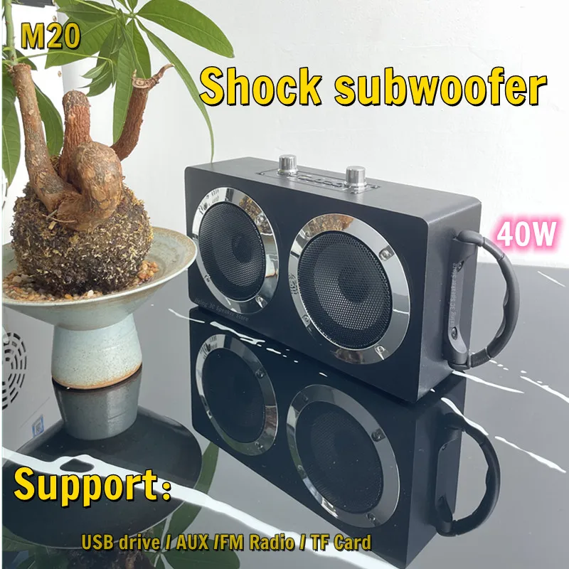 

Caixa De Som 40W High Power Portable Bluetooth Speaker Wireless Subwoofer Family KTV Bass Stereo Home Theater System TF FM Radio