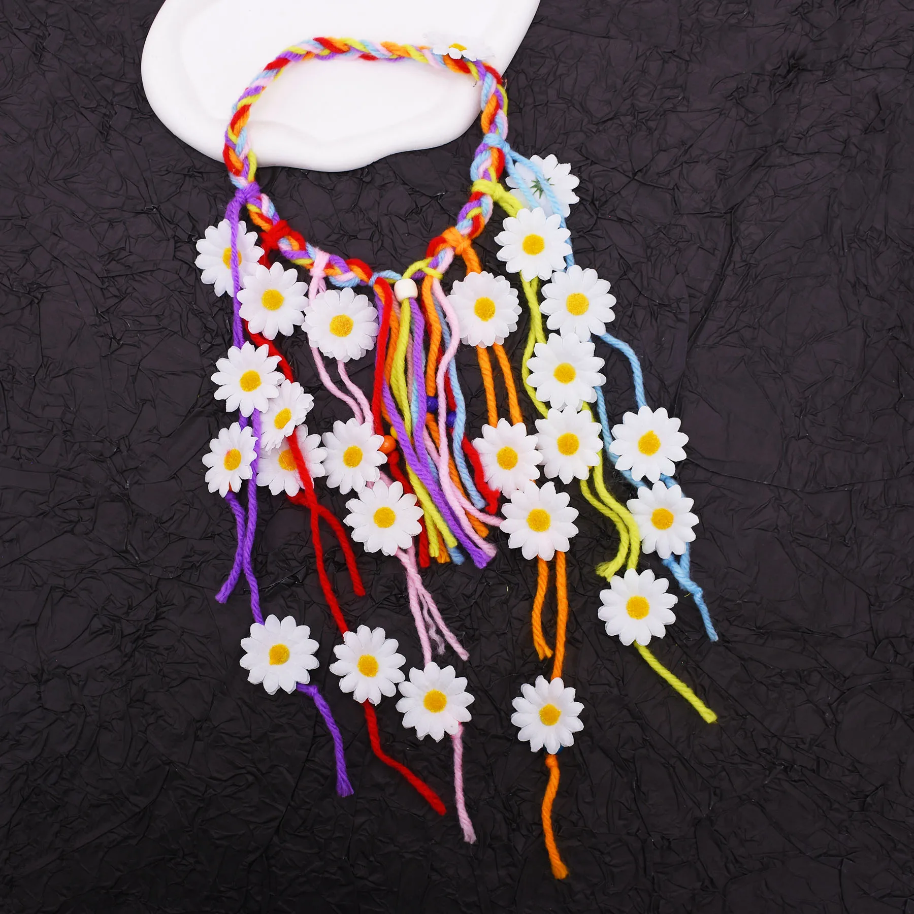 

Богемный солнечный цветок, ромашка, очаровательный венок для волос, повязка на голову, праздничная повязка на голову для женщин, пляжные праздничные аксессуары для волос, регулируемая повязка на голову с цветочным принтом