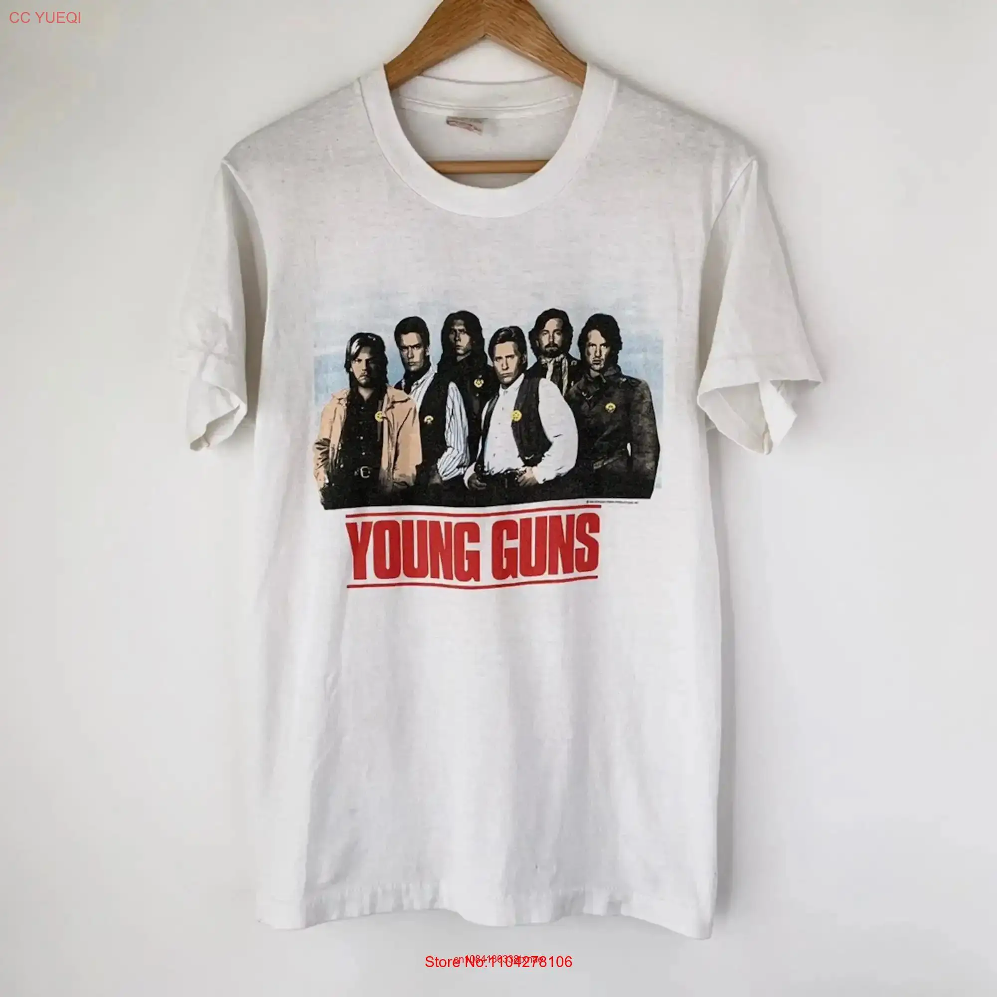 1988 Young Guns Vintage Movie Promo T Shirt 80s 1980s RARE Western Cowboy long or short sleeves