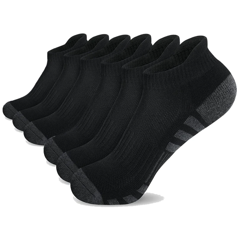 6 Pairs Breathable Ankle Socks for Men Athletic Running Socks Low Cut Casual Sports Sock Cushioned Tab Short Socks for Men Women