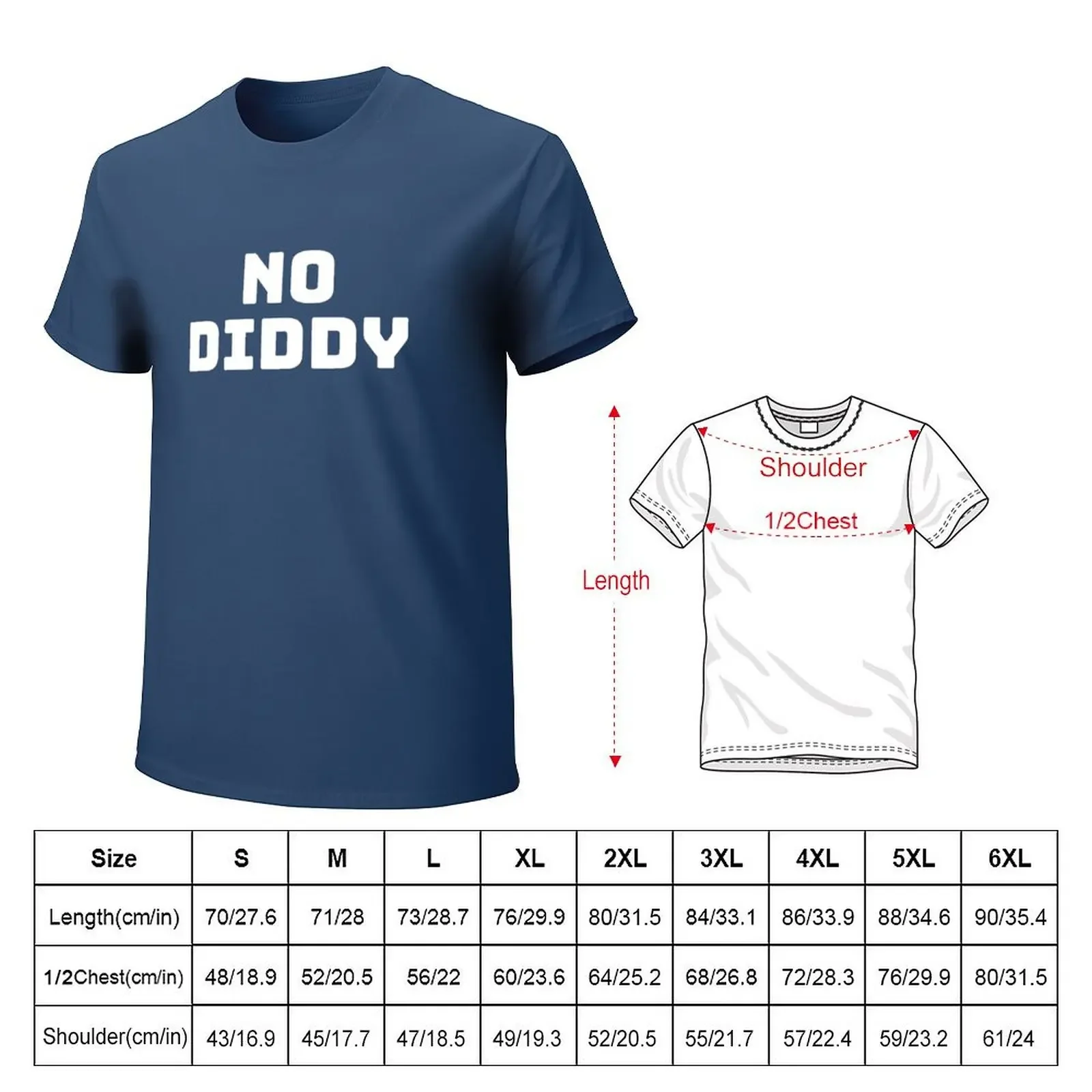 No Diddy -w T-shirt quick drying hippie clothes cute clothes funnys plain white t shirts men