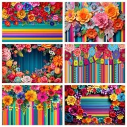 Feliz Cumpleaños Backdrop Mexican Colorful Cinco De Mayo Taco Carnival Fiesta Kids Wedding Birthday Party Photography Background