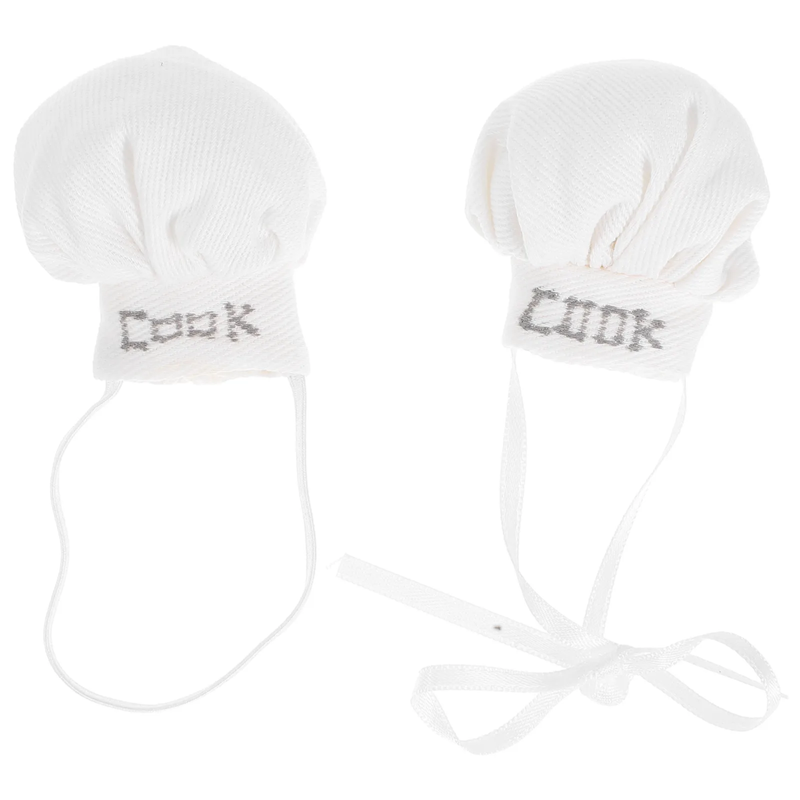 2Pcs Miniature Chef Hats Small White Cooking Caps for Bakery Scene Dress-Up Kitchen Decoration Supplies White Chefs Hat