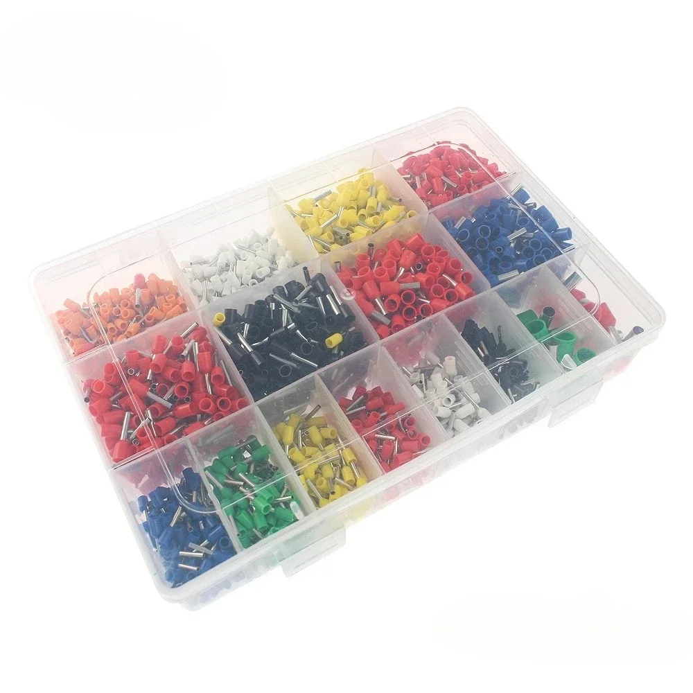2120 Copper Insulation Terminals Kit 16 Types Heat Shrink Style Pre Insulated Cold Pressed Terminal Block Combination Set