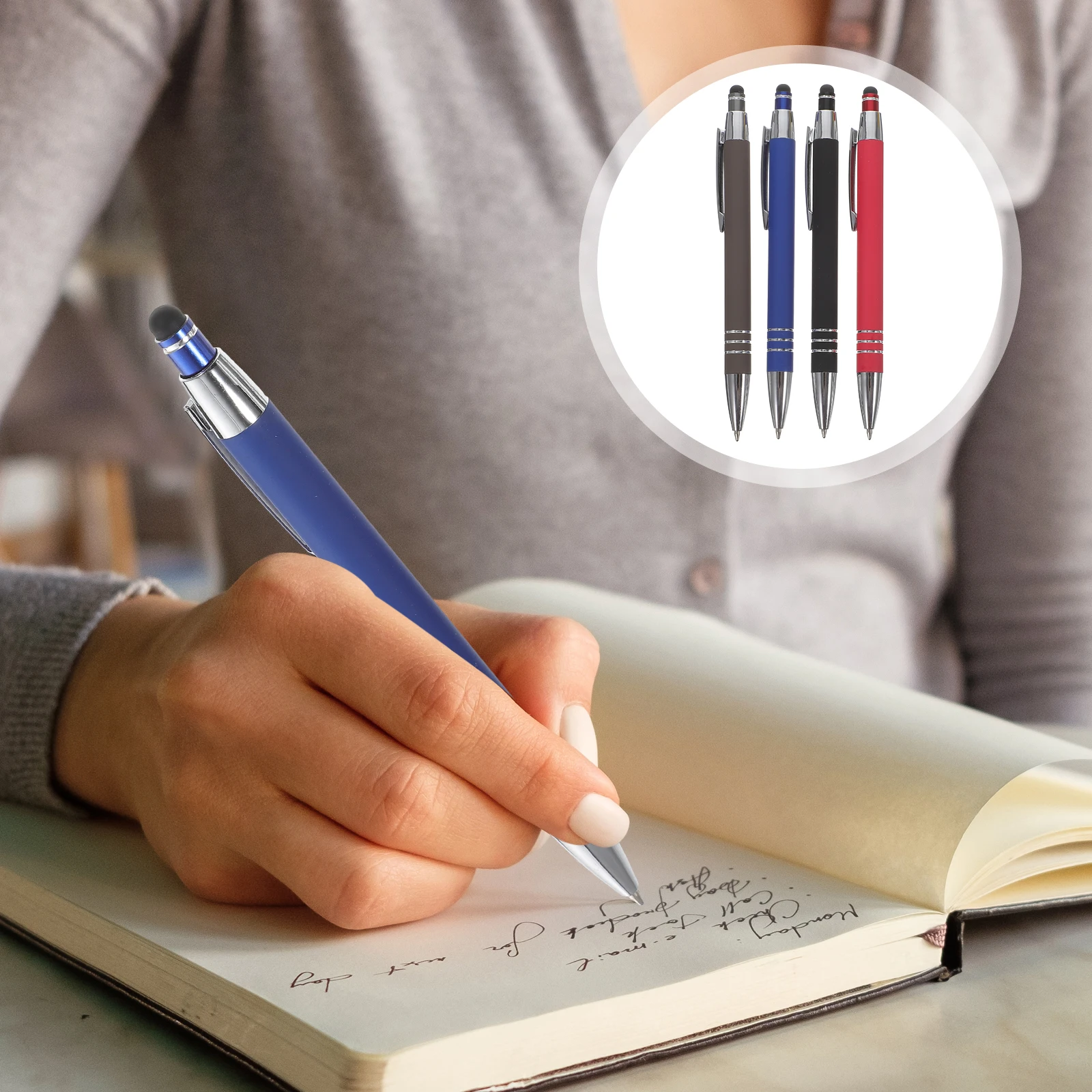 

4pcs Portable Ballpoint Pens Ergonomic Design Smooth Writing Premium Material For Adults Students Home Office School Use
