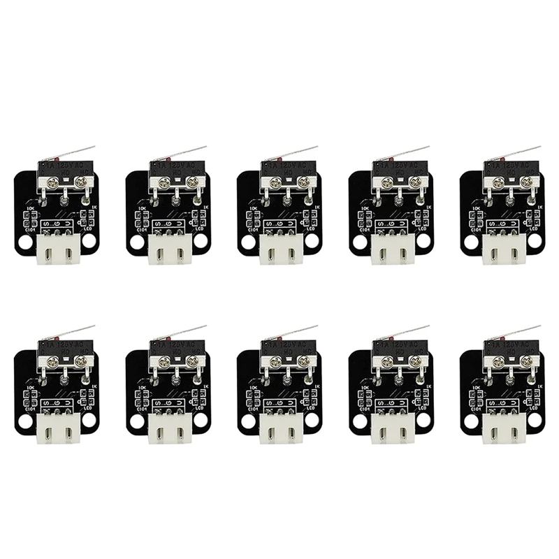 3D Printer 10Pcs Limited Switch End Stops Mechanical Switch Module With 3 Pins 39.3 Inch Cable For Ramps Repra Tevo