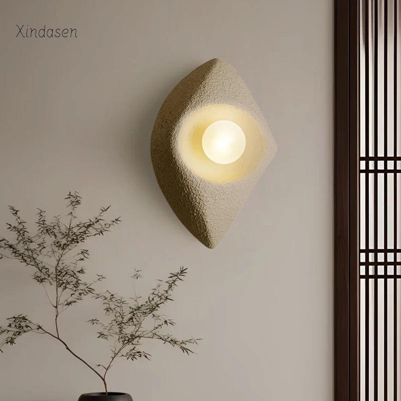 

Ваби-Саби Стиль Каменный Настенный Светильник Крытый Минималистский Скандинавский Настенный Светильник Спальня Прикроватная Тумбочка Гостиная Коридор Домашний Декор Бра Свет