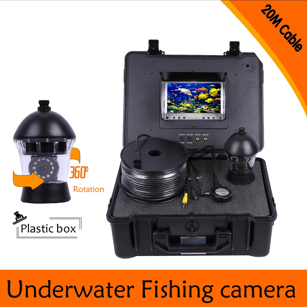 

1 Set 7 inch LCD Screen 20-100 Cable Underwater Camera Fishing Use Inspection 12 Pcs LED Fish Finder 360 Degree Rotation Video