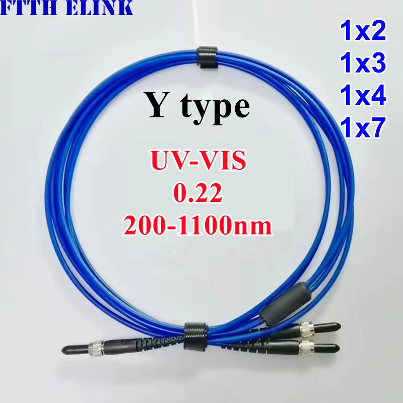 

Y-type 0.22 UV-VIS 1x2 1x3 1x4 1x7 1+1 SMA905 fiber bundle branching optical jumper near-infrared 200-1100nm 100um 400um 600um