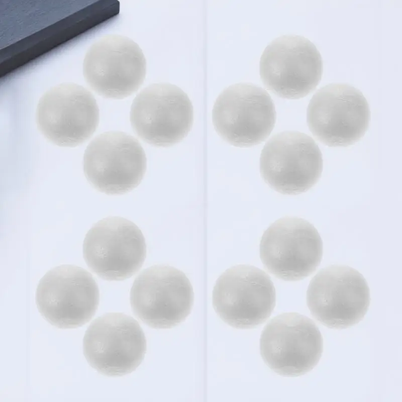 

100pcs Polystyrene Balls Solid Round Spheres White DIY Craft Foam Decoration Wedding Party Christmas Valentine