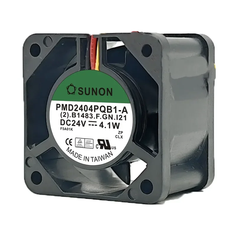 for SUNON PMD2404PQB1-A 24V 26V 4.1W 4.48W 3 Wire Inverter Cooling Fan 4028