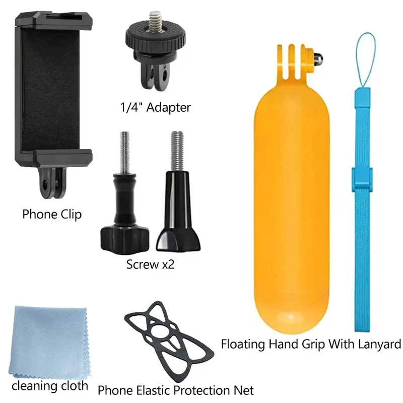 Floating Hand Grip Buoyancy Pole with Anti-Lost Wrist Strap for GoPro Hero 13 12 11 10 9 Insta360 DJI Action Camera Water Sports