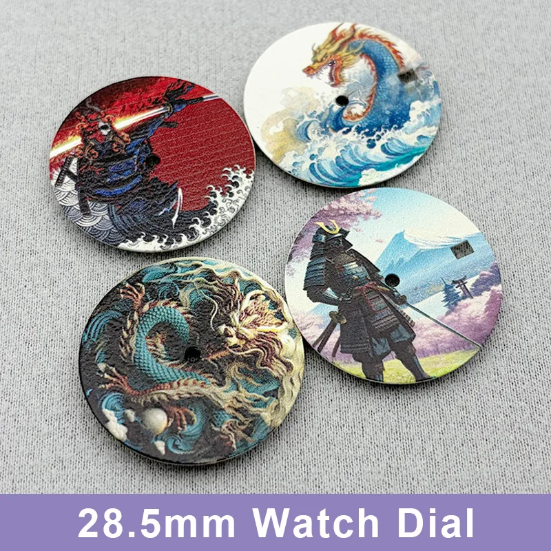 28.5mm Dial NH35 Watch Dial Crown Position 3 o'clock 3.8 o'clock 4.1 o'clock Fits 7S36 NH35 NH36 4R36 Movement Custom