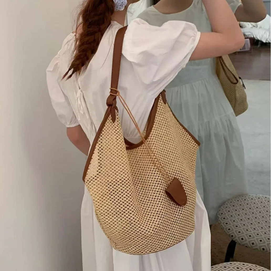 

Straw Tote Bag for Women Raffia Shoulder Bag Top Handle Clutch Purse for Women Boho Rattan Woven Handbags for Summer Beach 2025