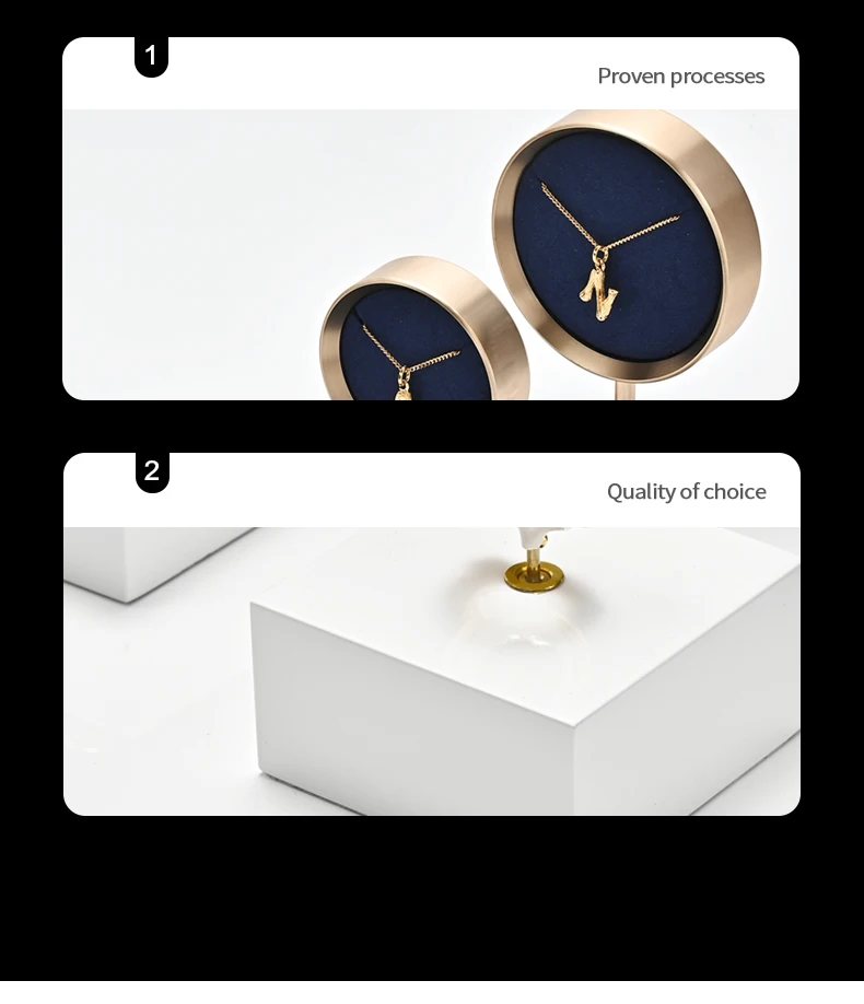 Oirlv Weißgold Schmuck-Präsentationsset Ständer für Ring, Ohrring, Halskette, Armband, Uhr, Vitrine, Ladentheke, Einzelhandel – Detail 11
