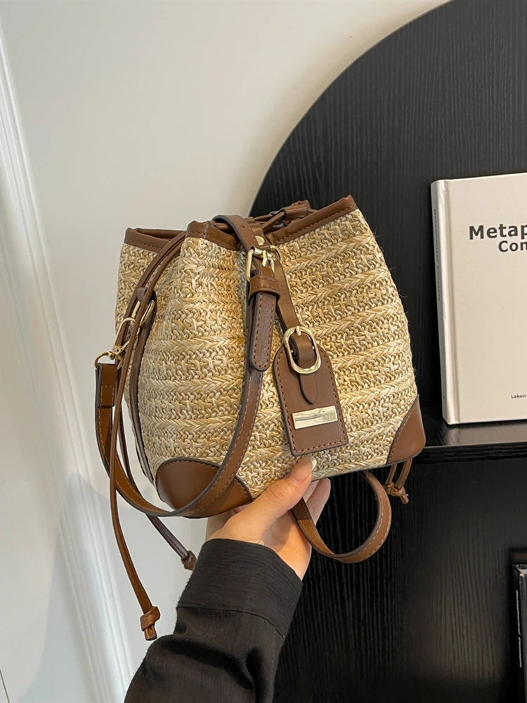 Faionable Buet Bag Women's Crossbody oulder Bag Woven Color Blo Design Casual Sle Small Size Soft Polyester 