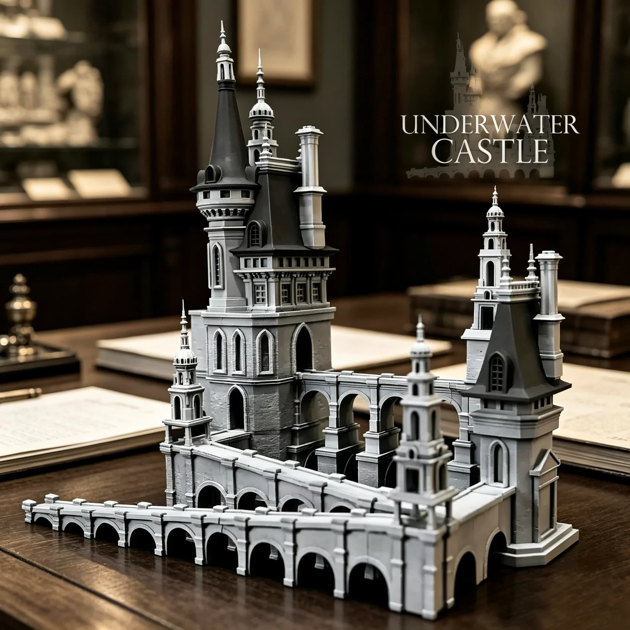 Fish tank landscaping, water scenery ornaments, castle complete set of water scenery ornaments LTCP-498+