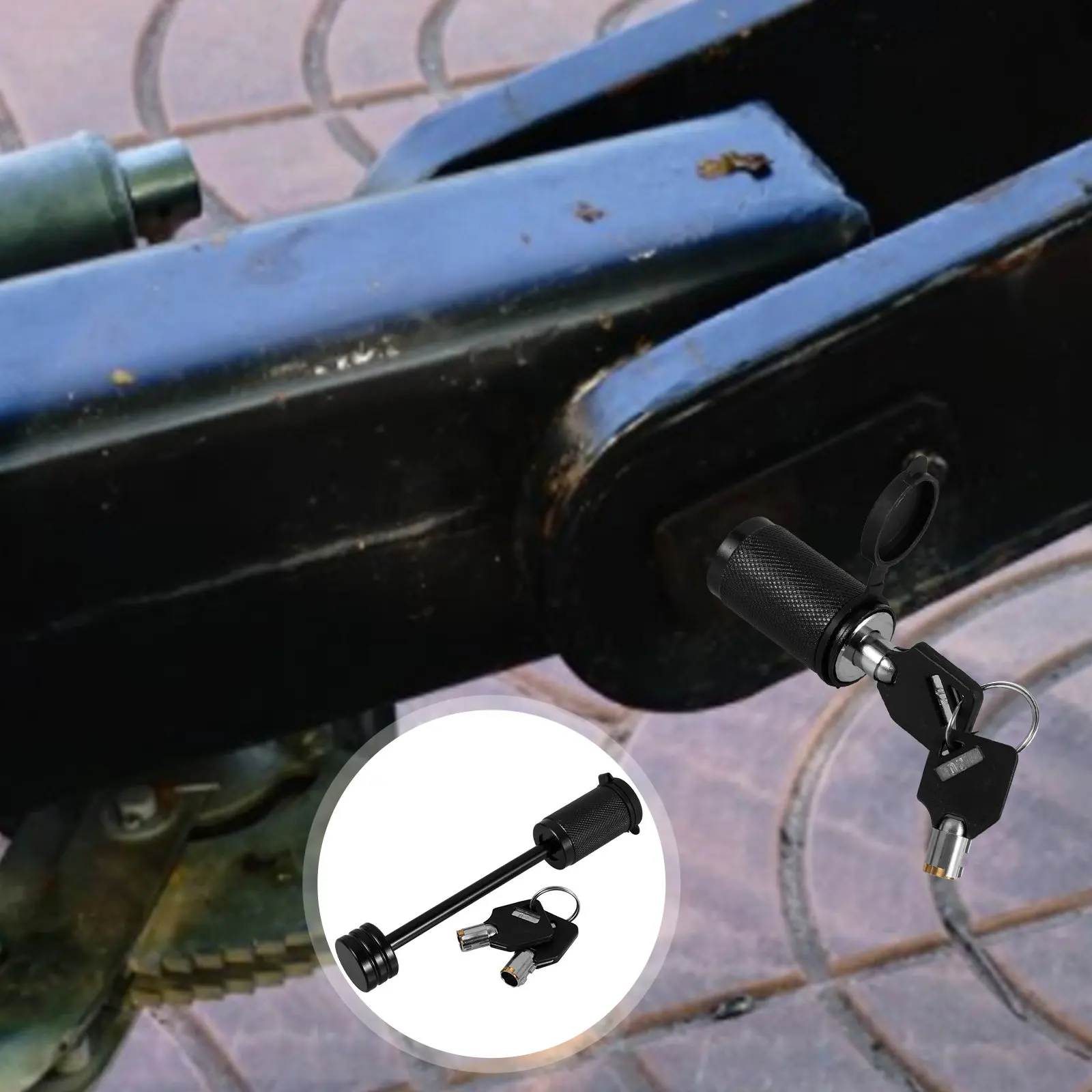 

Heavy Duty Trailer Hitch Lock Set High Strength Metal Pin Lock for Universal Trailer Receiver Security Easy Install Towing