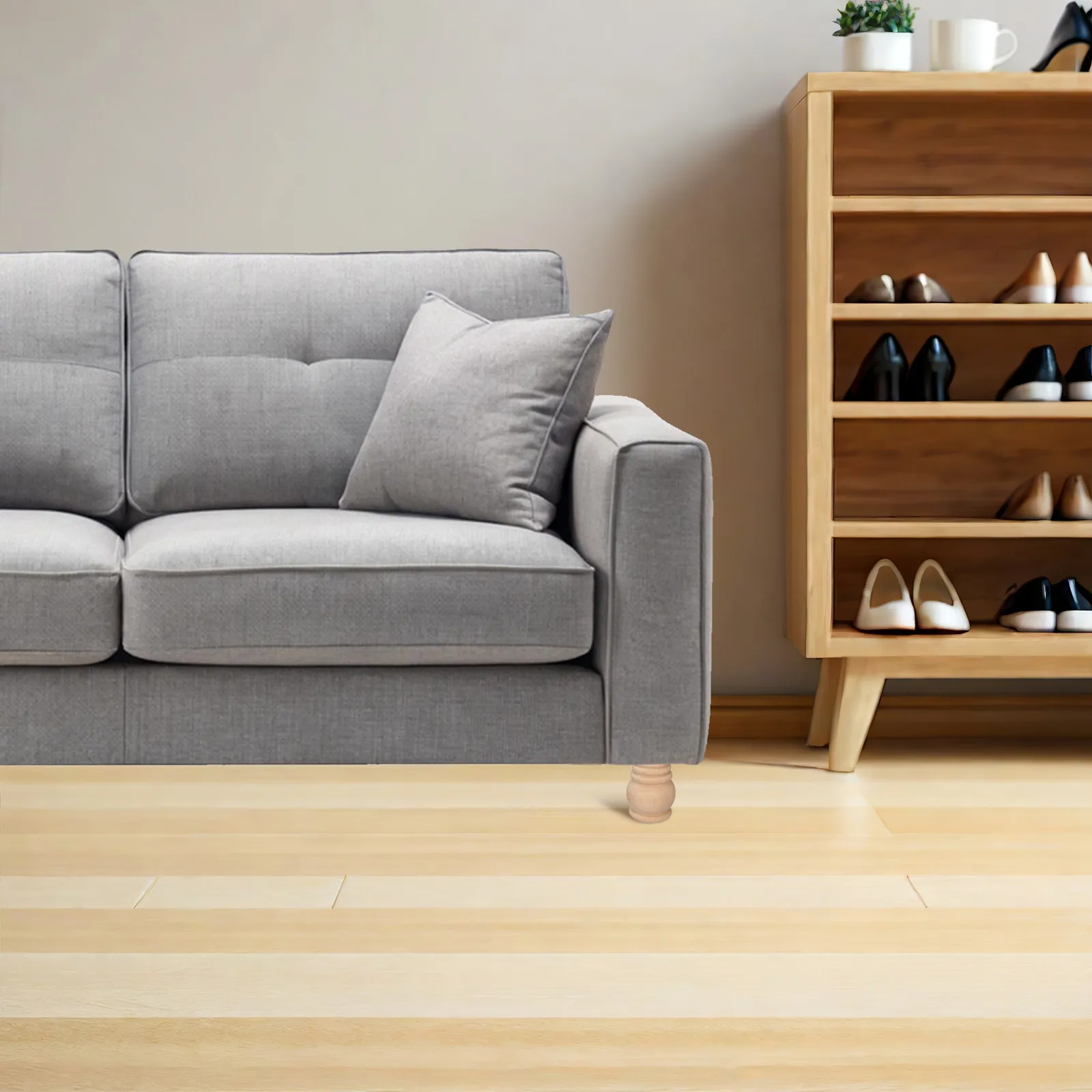 

Круглые деревянные ножки для мебели в французском стиле, сменные ножки для дивана, стола, устойчивые деревянные опоры для мебели, ножки для дивана