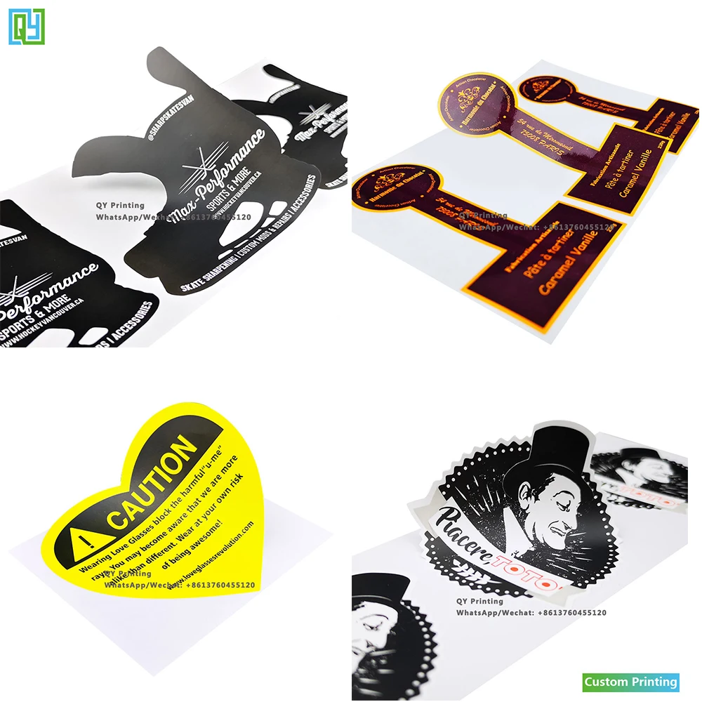 30pcs Free Shipping Custom Logo Design Die Cut Kiss Cut Contour Cut Irregular Shape Sticker Labels for Packaging Food Jar Bottle