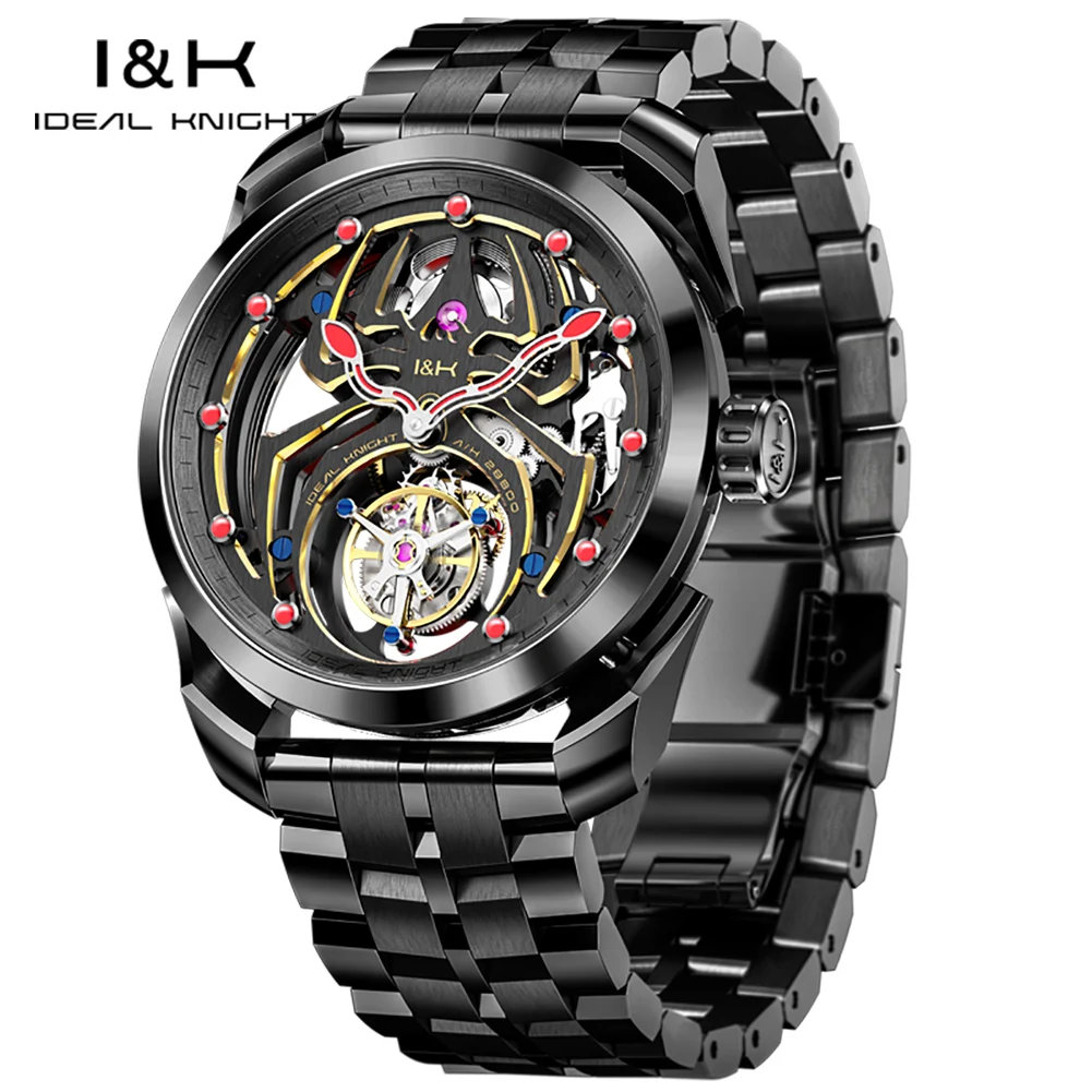 Ideal Knight Luminous Men Watch Tourbillon Movement Mechanical Watch Top Luxury Multi Strap Gift Box 316L Precision Steel Strip