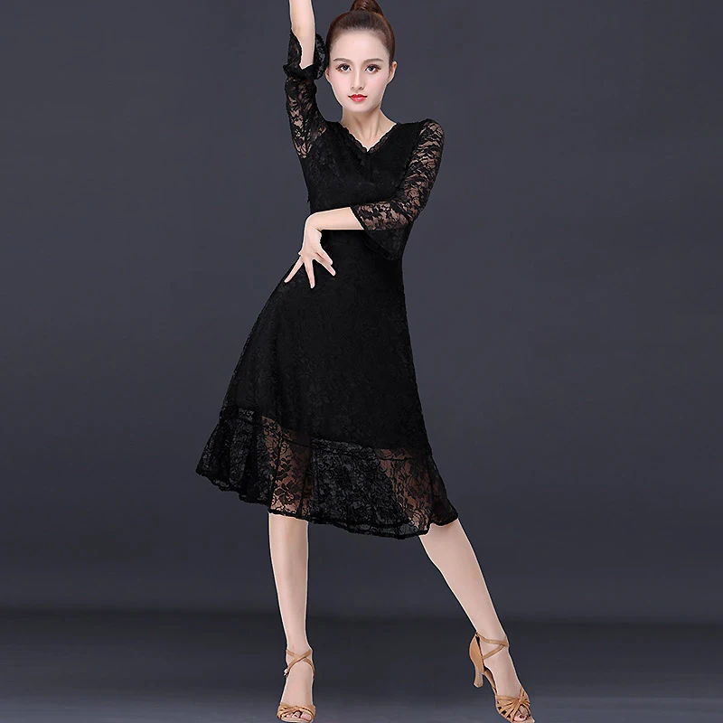 Latin Dance Dress Female Adult Dance Dress New Sexy Dance Practice Dress Performance Dress Womens Dresses for Prom Samba Wear