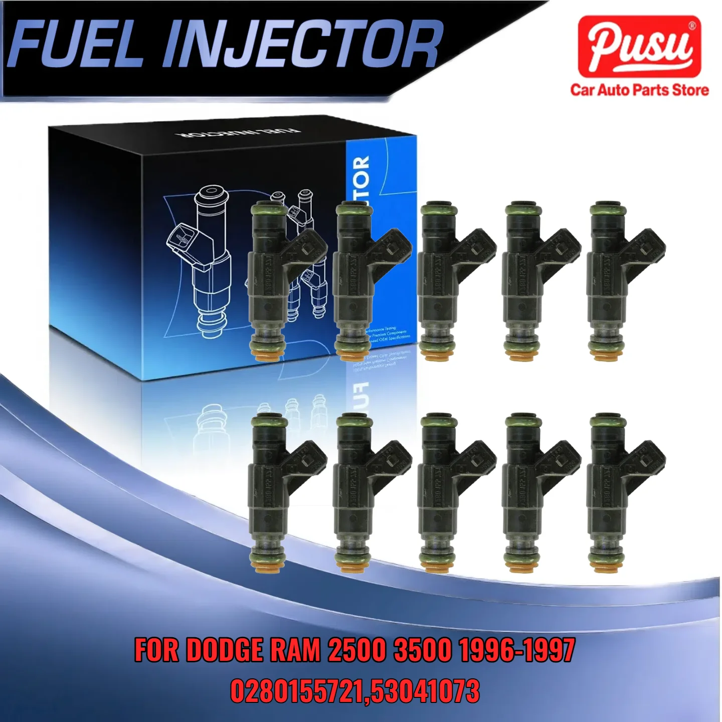 

For Dodge Ram 2500 3500 Flow Matched Fuel Injector Set of 10 FJ440 0280155721 53041073