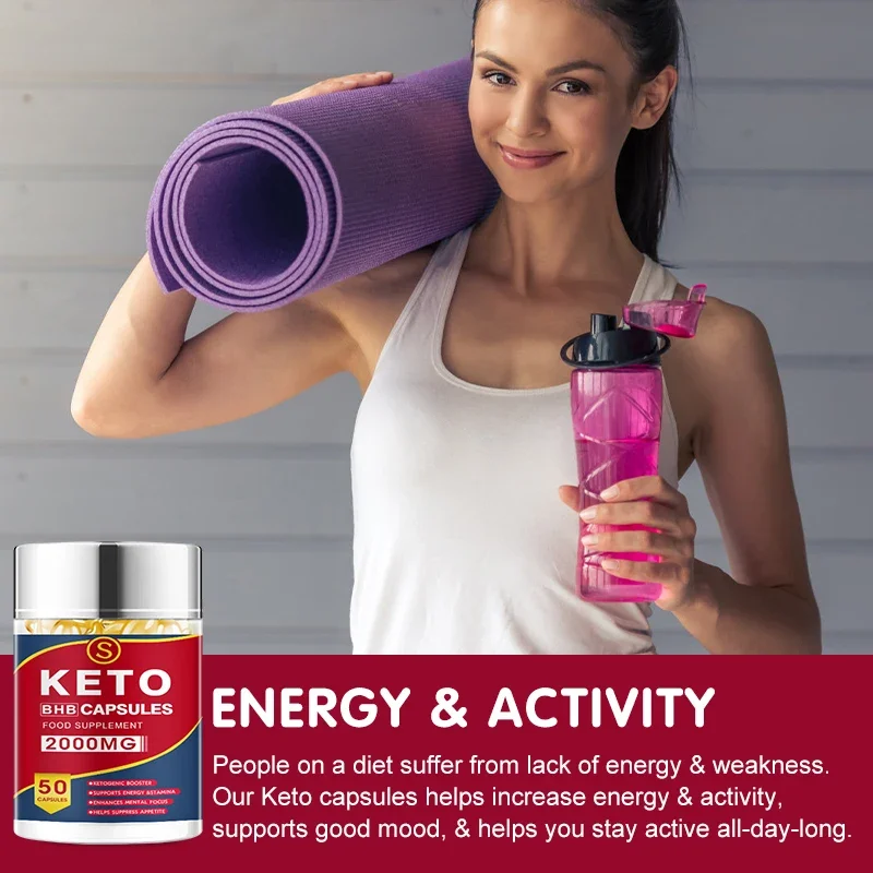 Keto BHB Fat Burning Supplement 2000 mg, Boosts Metabolism, Food Suppressant, Fat Burning, Boosts Immunity