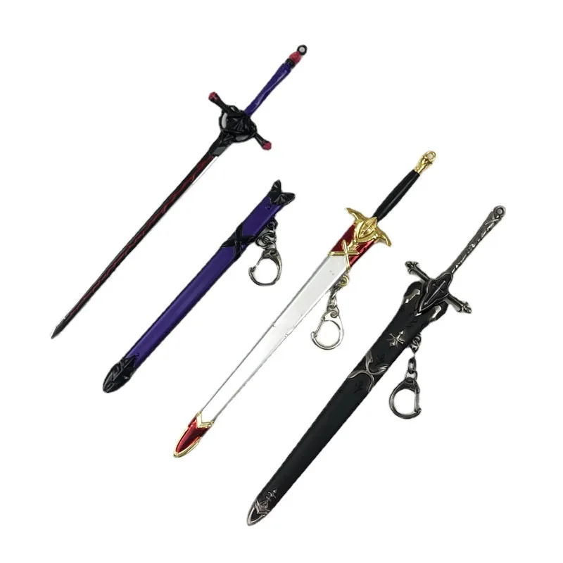 Fate/Stay Night Weapon Toys para meninos, Metal Katana, Fate Grand Order, Edward of Arc Sword, Régua Anime, Mode Gifts, 22cm