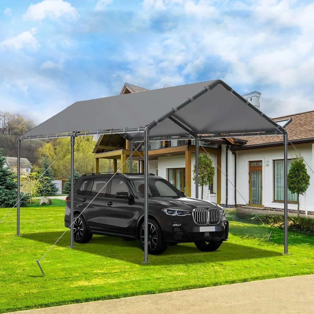 

10x20ft Portable Carport, Outdoor Garage Storage Shed, Heavy Duty Carport