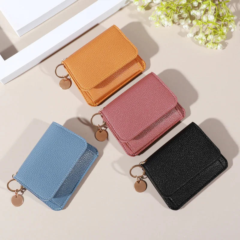 

New Cute Wallets for Women Small Hasp Girl Credit Card Holder for PU Leather Coin Purse Female Wallet Short Purses for Women
