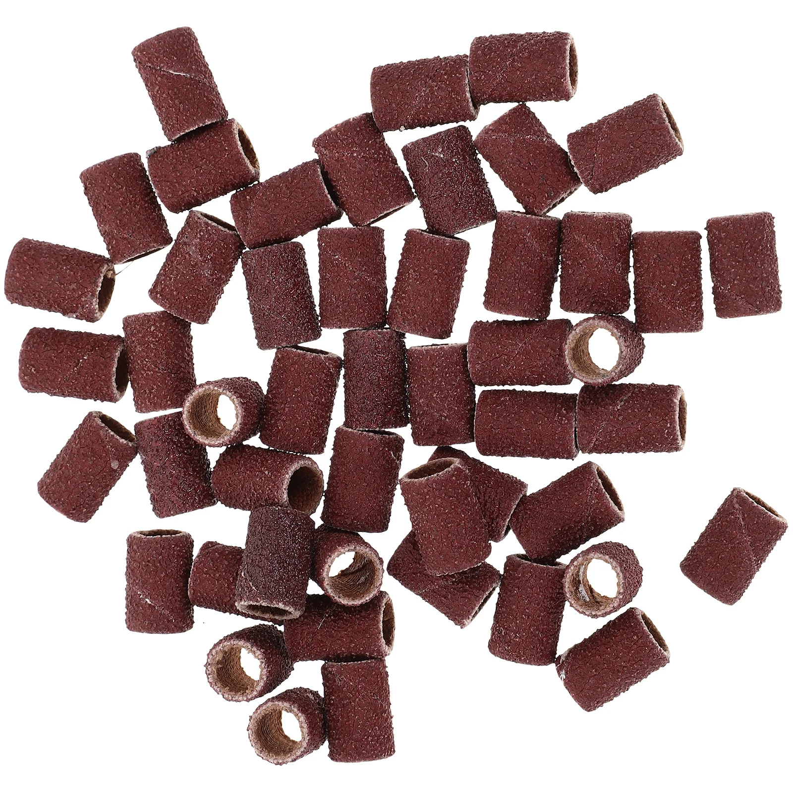 رؤوس الطحن الأكمام الكاشطة 80 #   أربطة صنفرة حصى 6 مم داخلية 8 مم قطر خارجي لأدوات مانيكير مثقاب الأظافر