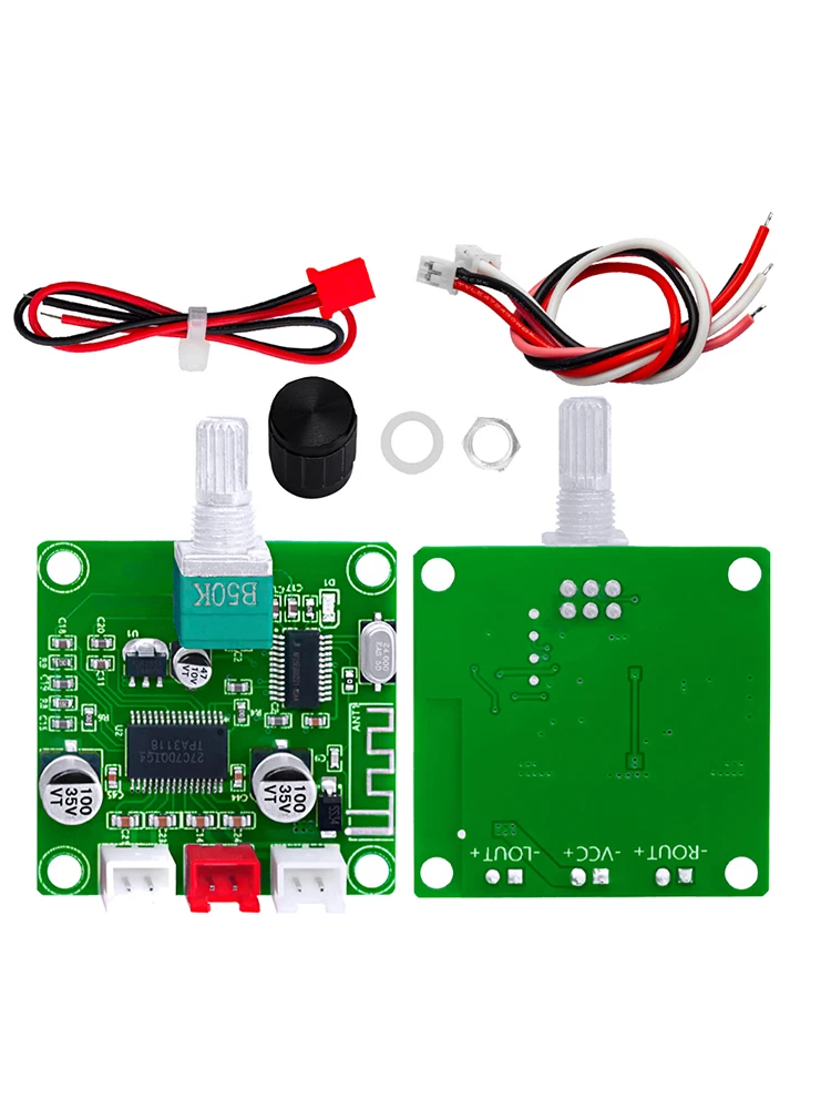 XH-A414 DC12-24V 5.0 – cyfrowa płytka wzmacniacza Bluetooth, 50 W + 50 W, z wbudowanym układem wzmacniacza TPA3118D2, 50K, podwójny potencjometr. — zdjęcie produktu 7
