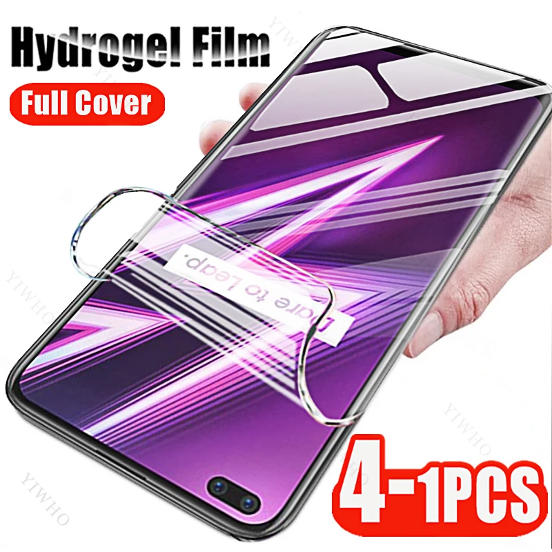 4-1pcs for Realme 8 8i 8S 7 7i 6 6i 6S Pro Global 5G Screen Protector HD Soft Hydrogel Film for Realme 7global 8Pro 7Pro 6Pro 5g