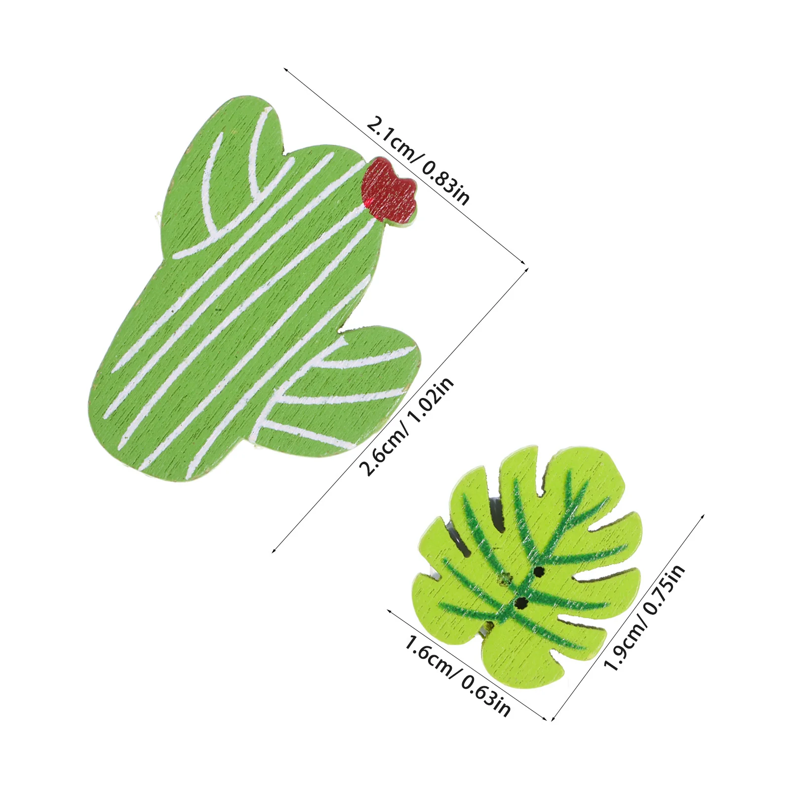 30 pz Legno Cactus Monstera Foglia Puntine Da Polso Decorativi Creativi Puntine Per Il Sughero Bordo Bollettino Ufficio Decor Pianta a Tema