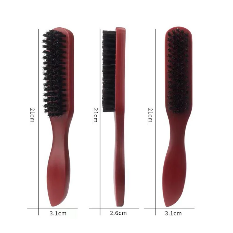 Salon Teasing Back Hair Brushes Boar Bristle Wooden Handle Slim Line Combs Hairbrush Professional Hairdressing Styling Tools