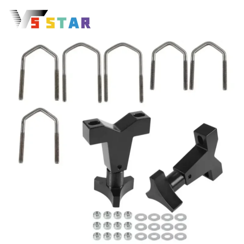 

2pcs Aluminum High Lift Mount 1-2.5 Inch For Front Tube Adjustable Jack Tube Mount Bracket For Jeep Wrangler JK SUVs Gladiator
