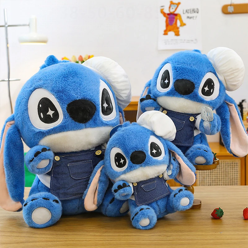 

50 см Kawaii Stitch плюшевая игрушка стежка мягкая кукла милая мультяшная подушка шеф-повара для сна для детей подарок на день рождения и Рождество мягкая приятная кукла