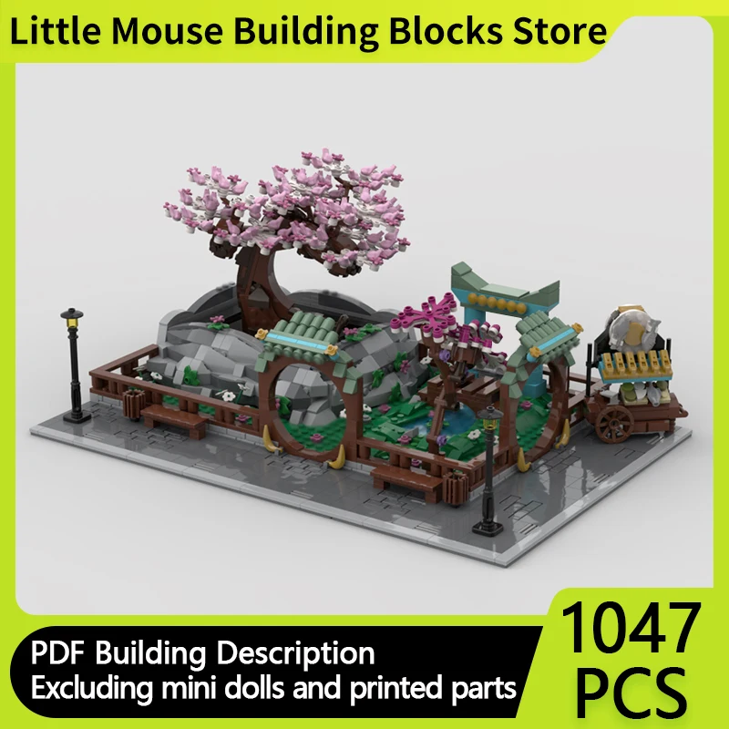 

City Street View Model MOC Building Bricks Park Plant Garden Modular Technology Gifts Holiday Assemble Children Toys Suit