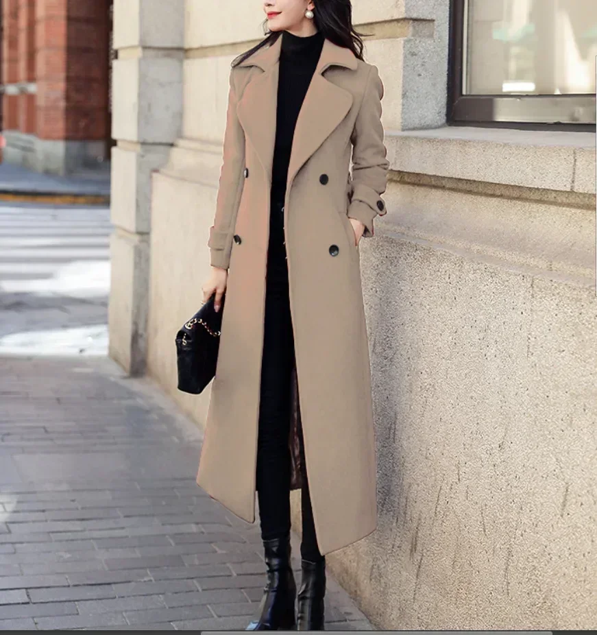 22 autumn and winter new product orders surge thickened woolen women's coat long quality coat hair