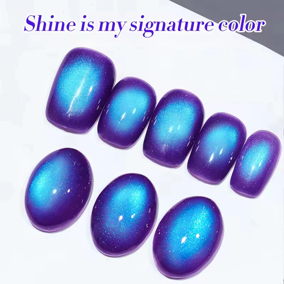 MIANEL 10ML vernis Gel oeil de chat myrtille 2025 manucure à ongles avec ombre violette fraîche perles de verre à la mode pour une finition scintillante