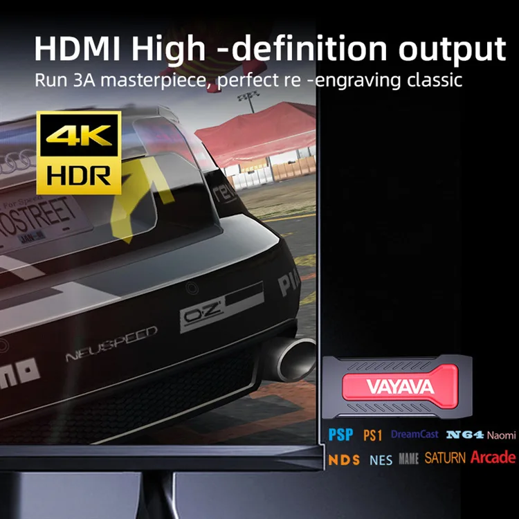 لعبة فيديو Stick Lite 4K لعبة فيديو GD30 وحدة تحكم 64 جيجابايت وحدة تحكم لاسلكية مزدوجة لعام 20000 ألعاب ريترو هدية عيد الميلاد للأطفال