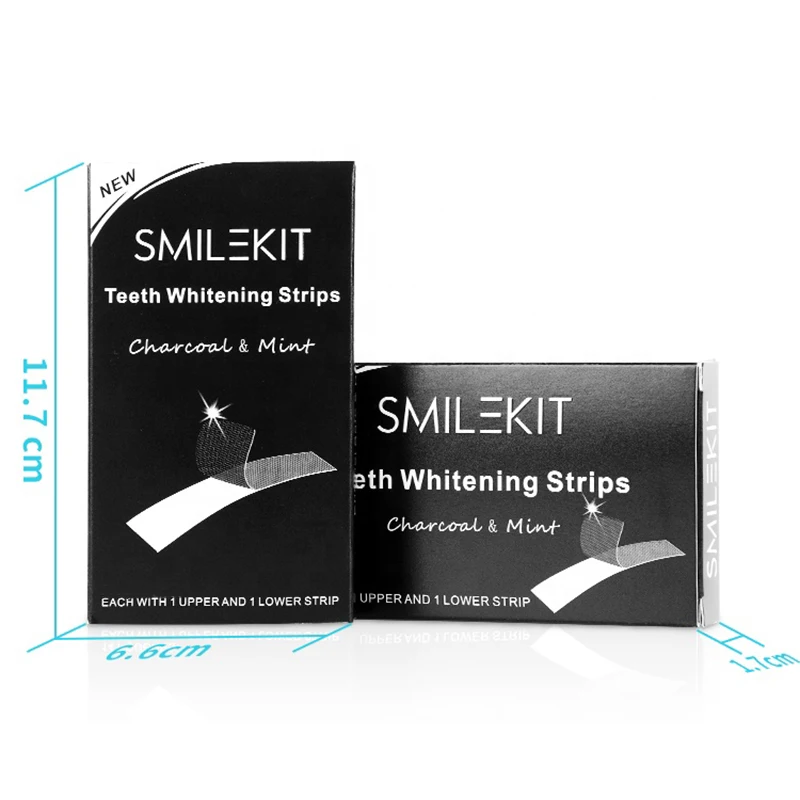 Summer New Activated Charcoal Teeth Whitening Strips Double Elastic Oral Hygiene Care Bleaching Strips 5D Gel Teeth Whiten Tools