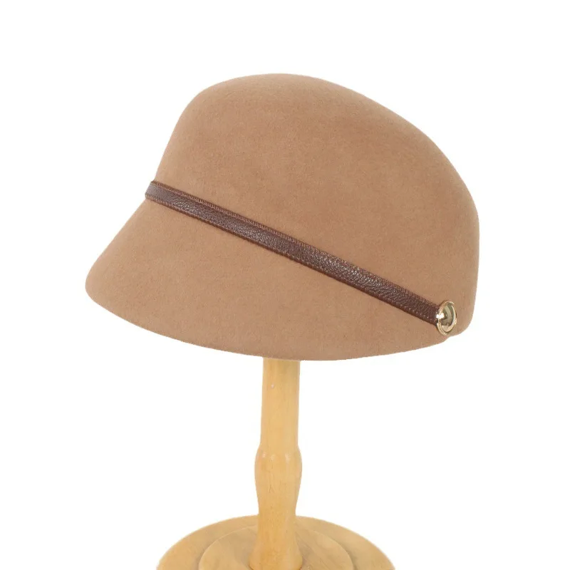 قبعة بيريه من الصوف الحراري للنساء للخريف والشتاء، قبعة أنيقة للفروسية، كاجوال للاستخدام اليومي في الهواء الطلق