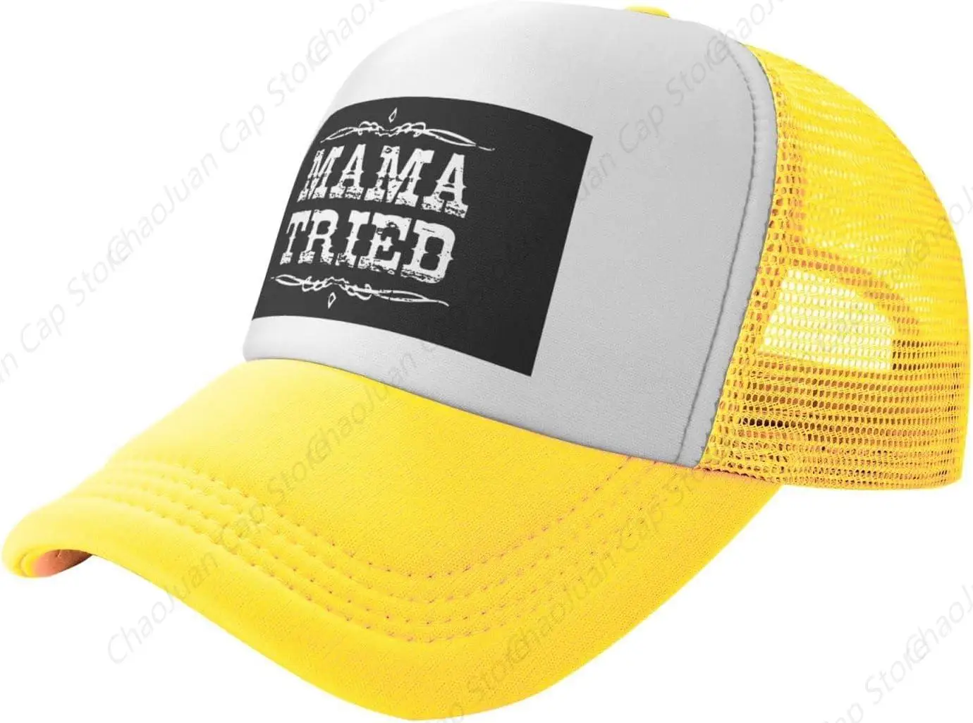 Gorra de camionero con estampado de Mama Tried para hombre o mujer, gorro de béisbol de malla, estilo Retro, con música campestre, para exteriores