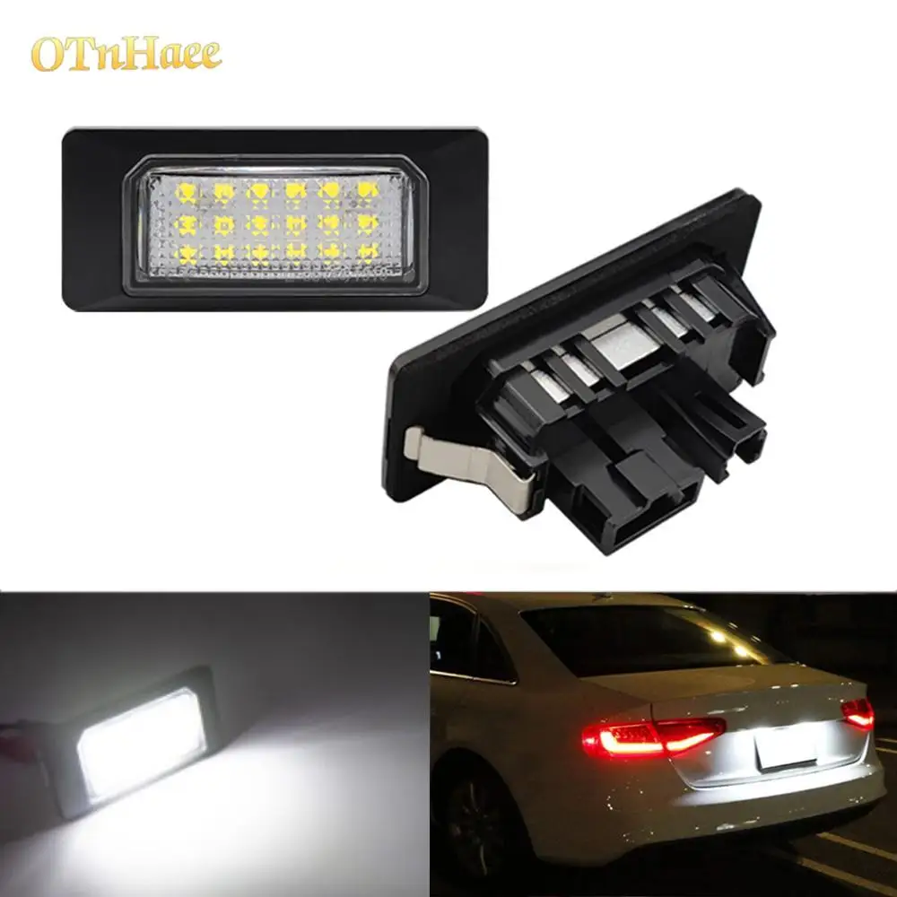 2pcs LED Number License Plate Light For VW Tiguan Touareg Passat Caddy Golf Plus 6/7 Variant Polo Jetta Sharan No Error  White