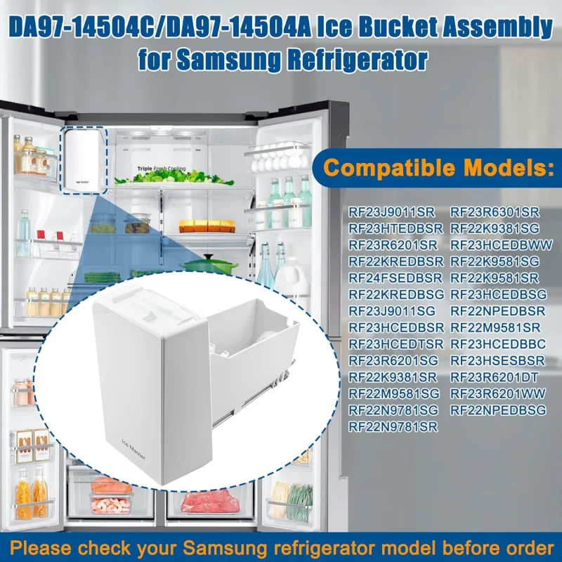 DA97-14504C, DA97-14504A Container, Bucket, Compatible with Maker Replacement Tray Container Assembl