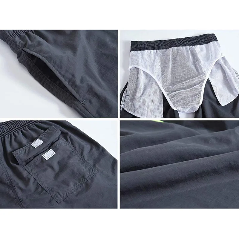 Mannen Zwembroek Sneldrogend Strand Shorts Met Mesh Voering